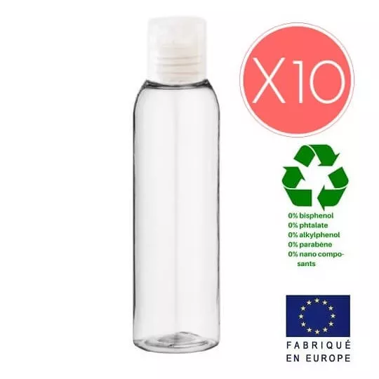 10 flacons vides de 100 ml avec capsule service (copie)