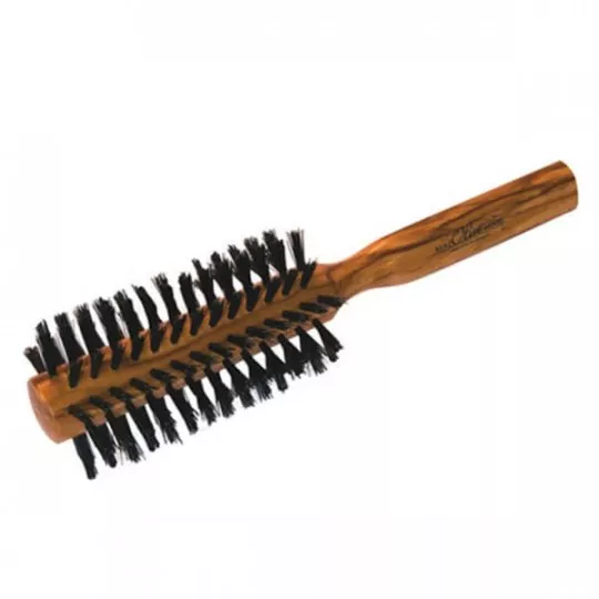 Brosse à cheveux ronde en olivier