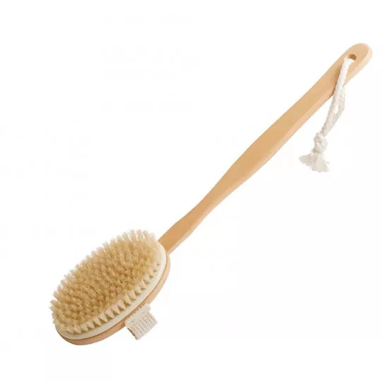 Bath brush with handle