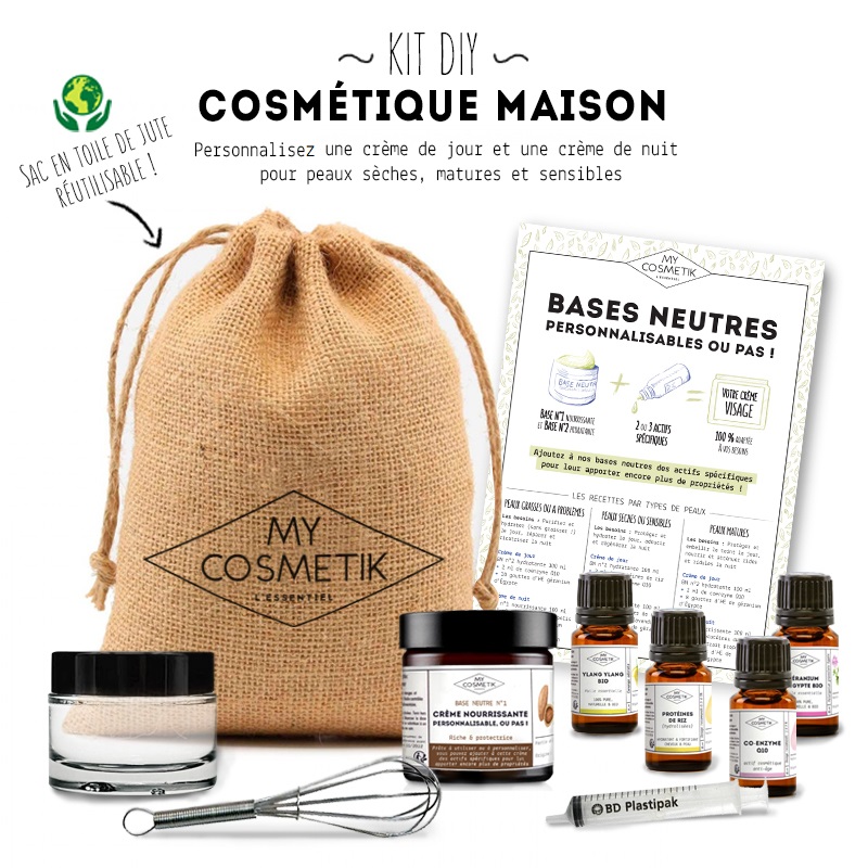 KIT CREME jour &amp; nuit A PERSONNALISER (OU PAS !) pour les peaux sèches, matures et sensibles